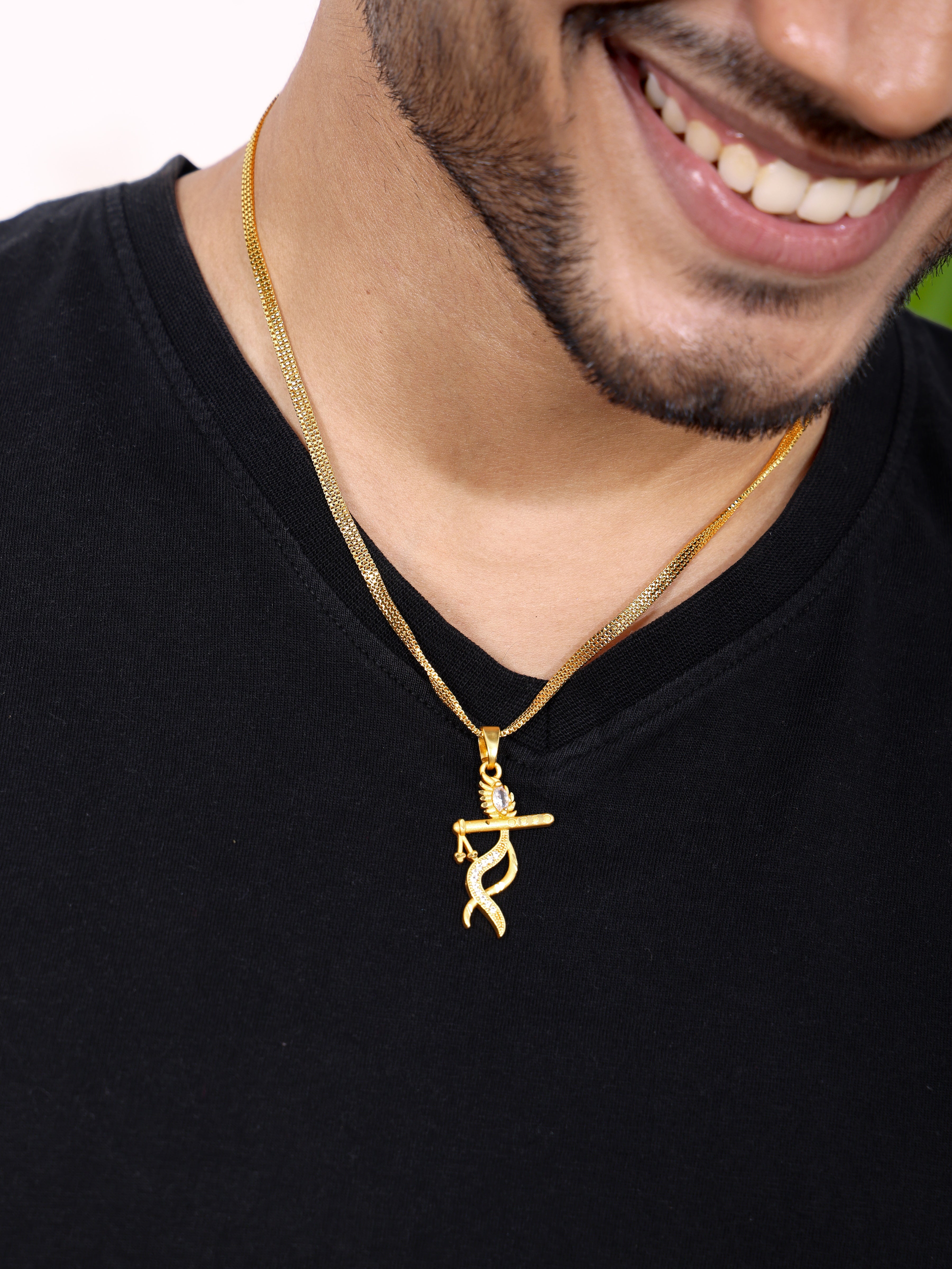 Golden Pendant with a Joyful Smile