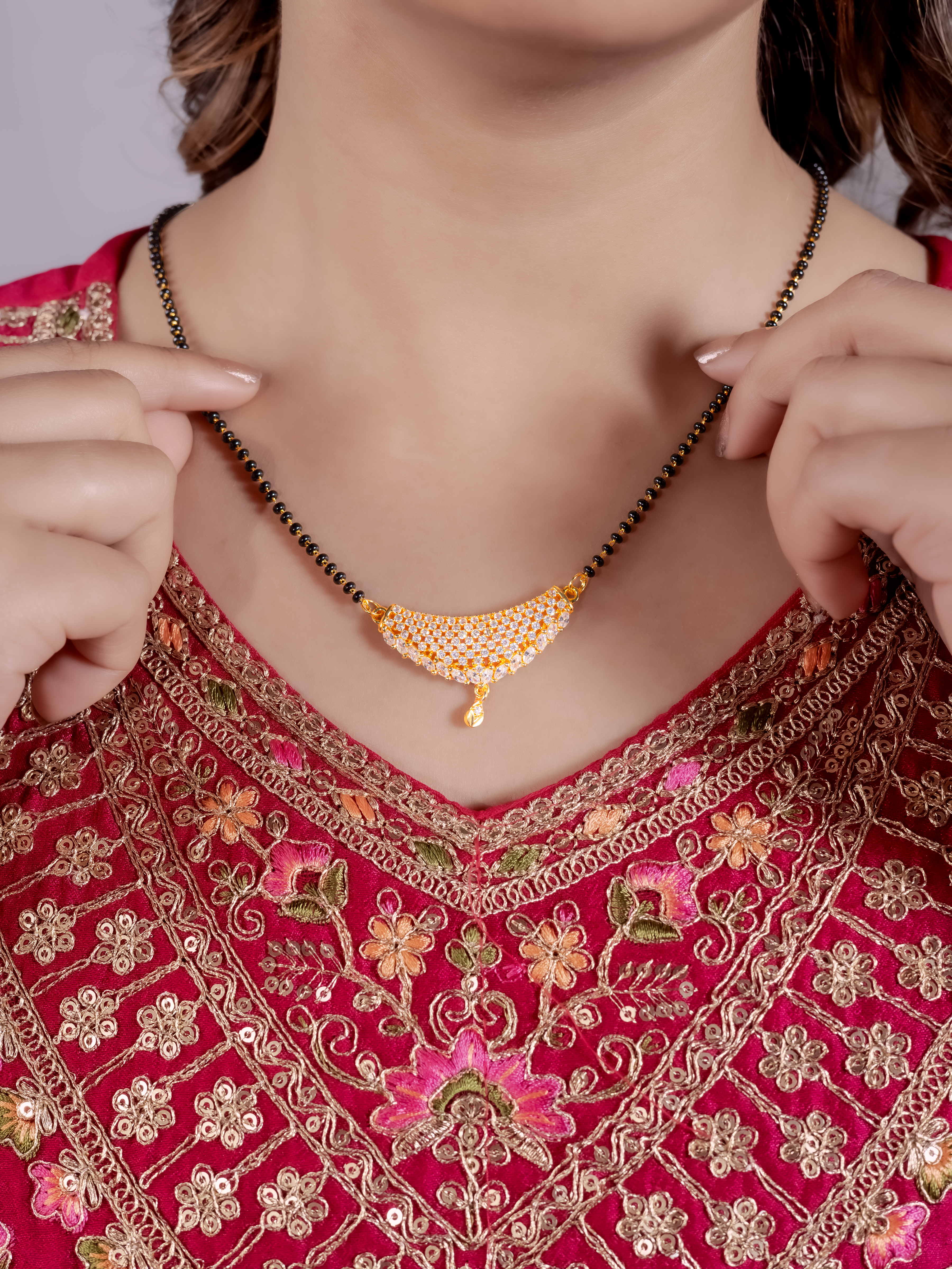 Ethnic Wedding Mangalsutra For Women With Earrings