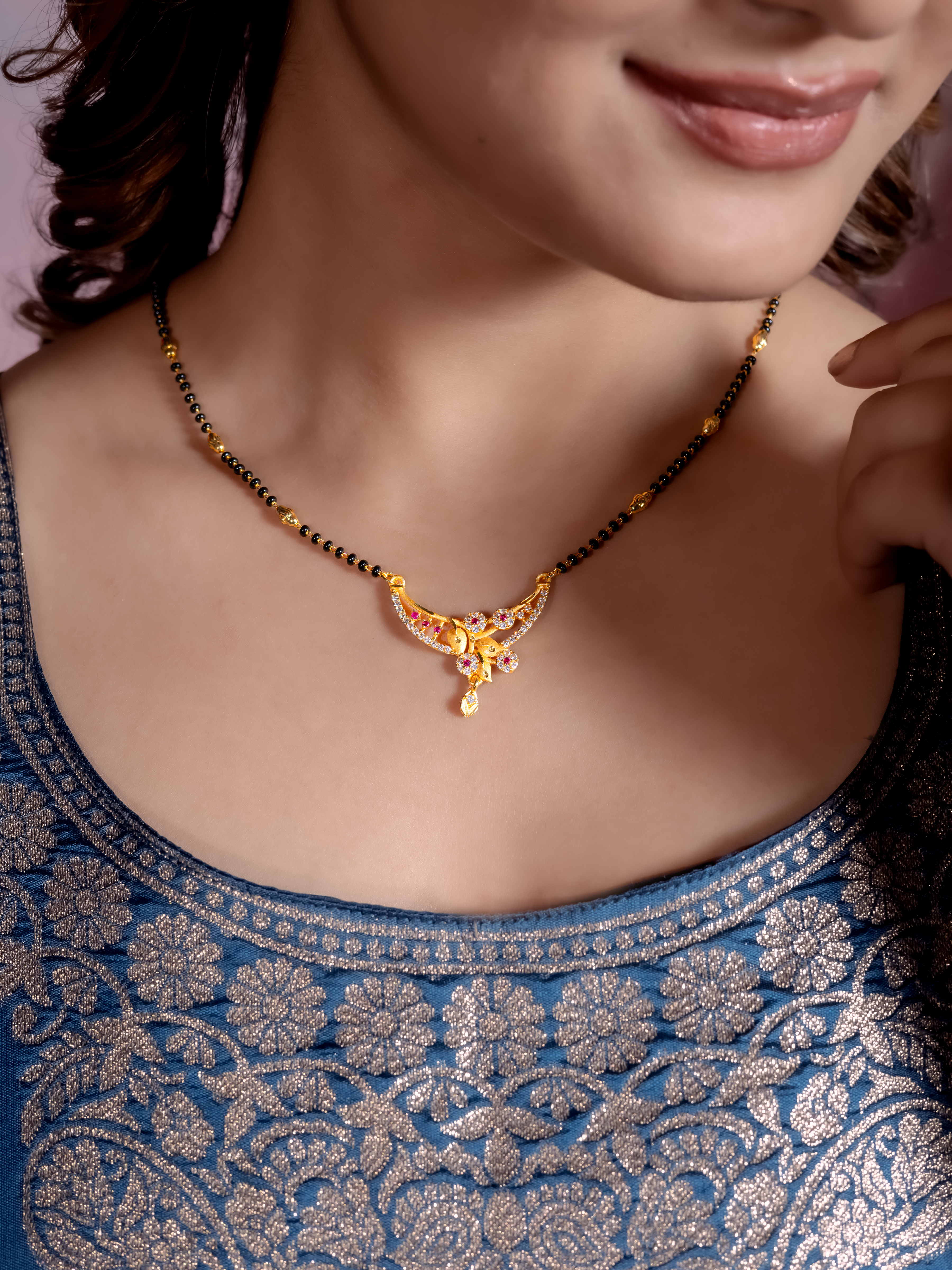 Classic Bridal Mangalsutra With Earrings