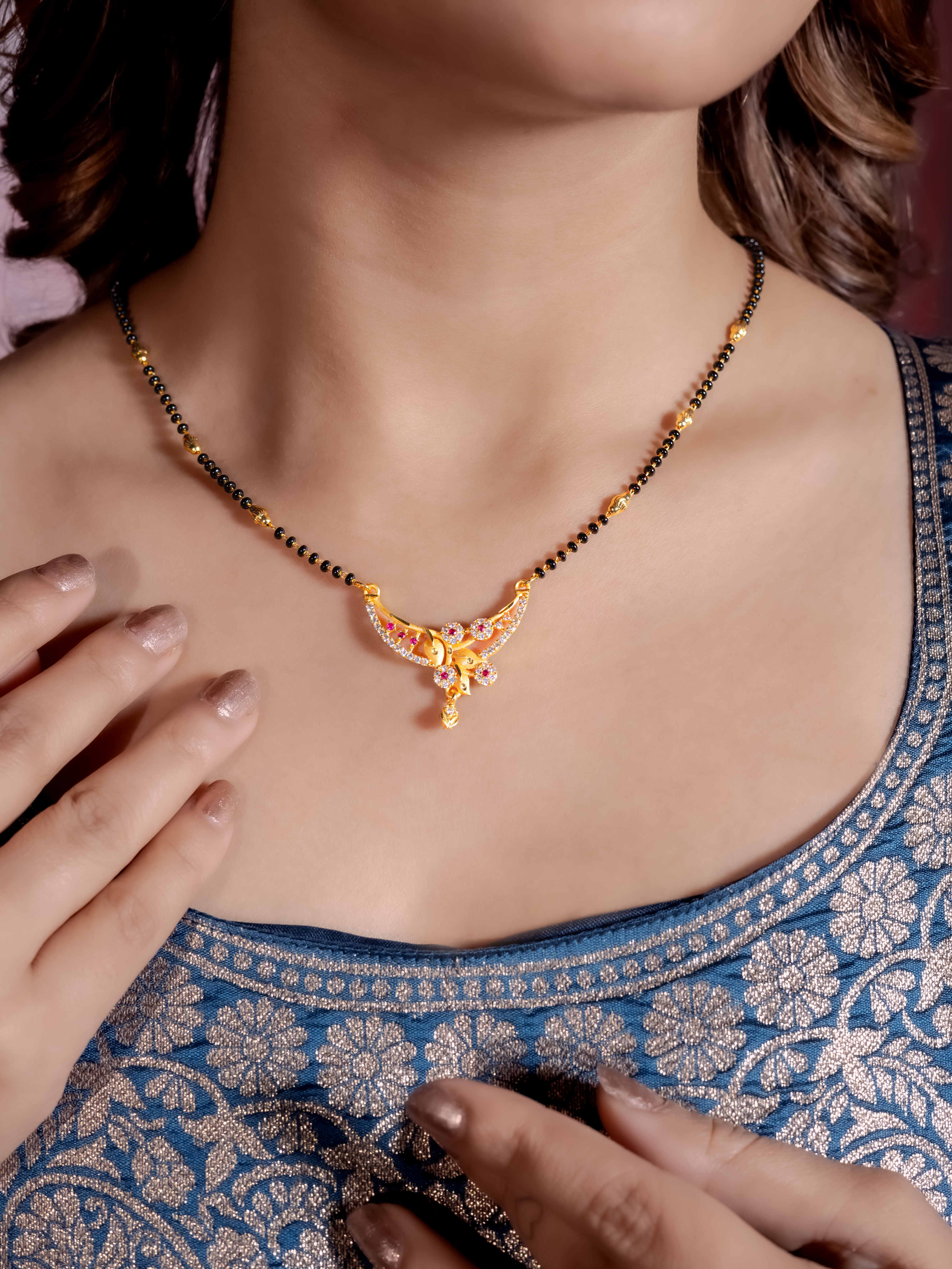 Classic Bridal Mangalsutra With Earrings