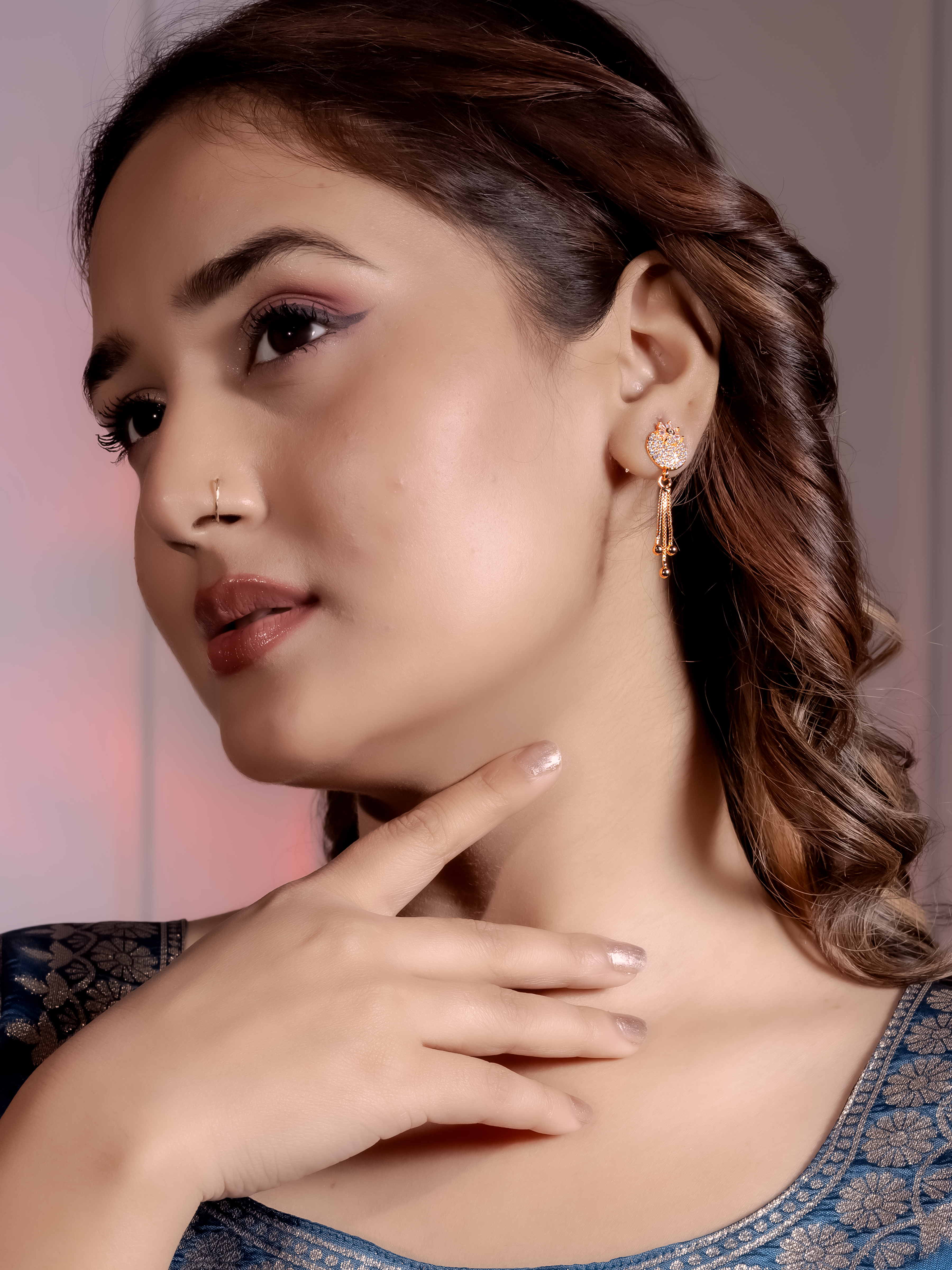 Elegant Gold-Tone Drop Earrings