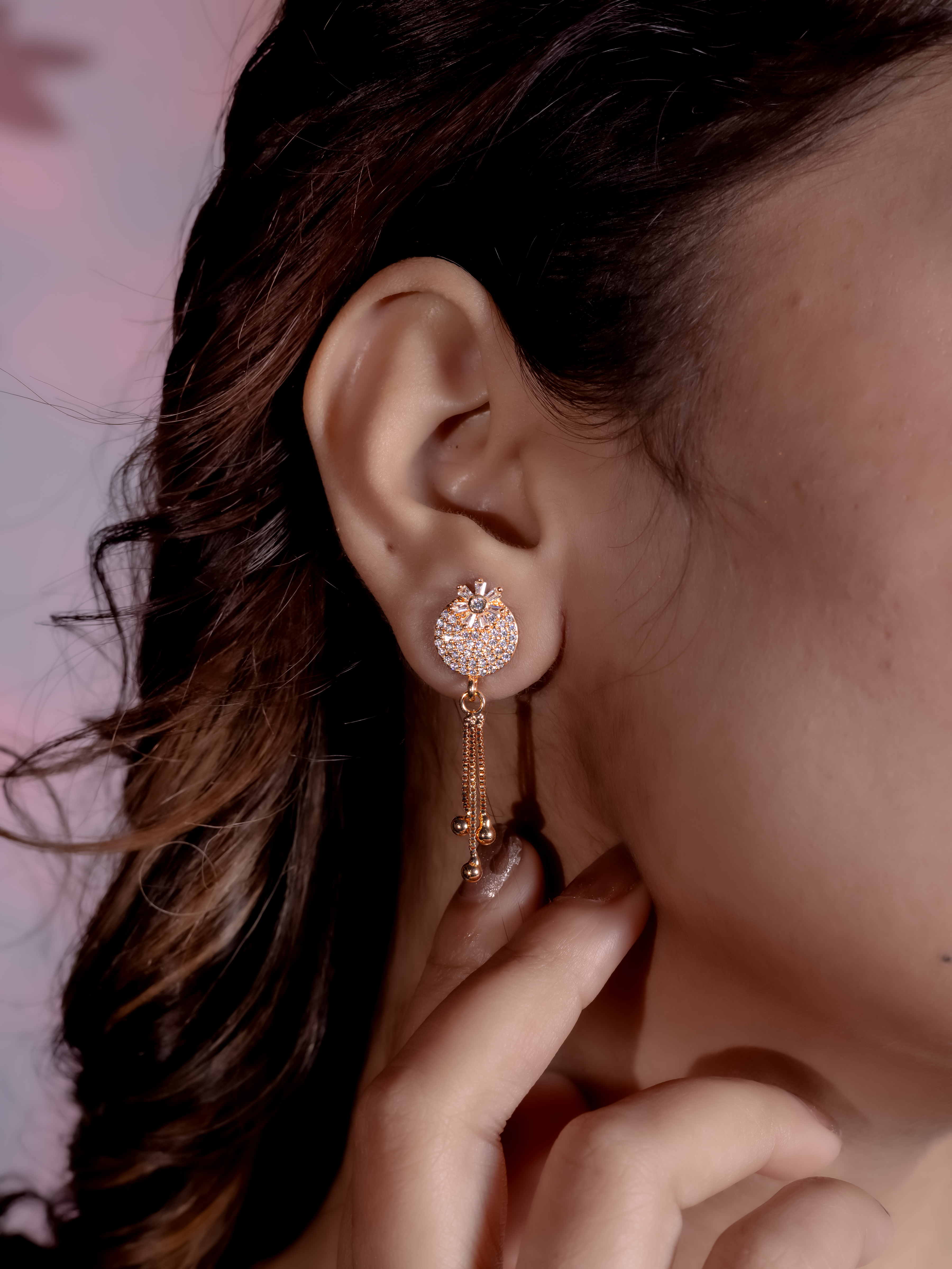 Elegant Gold-Tone Drop Earrings