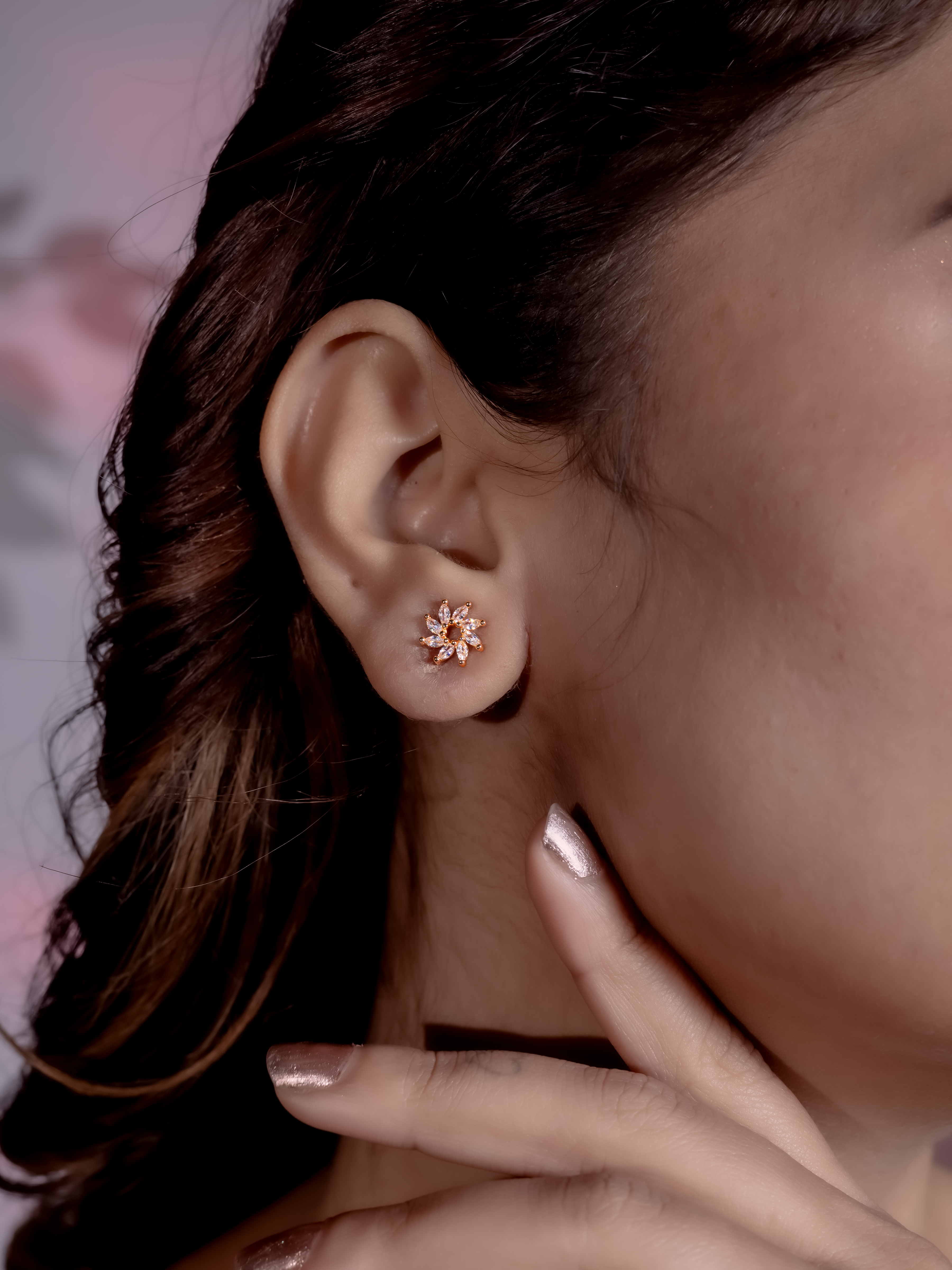 Designer Round Stud Tassel Earrings