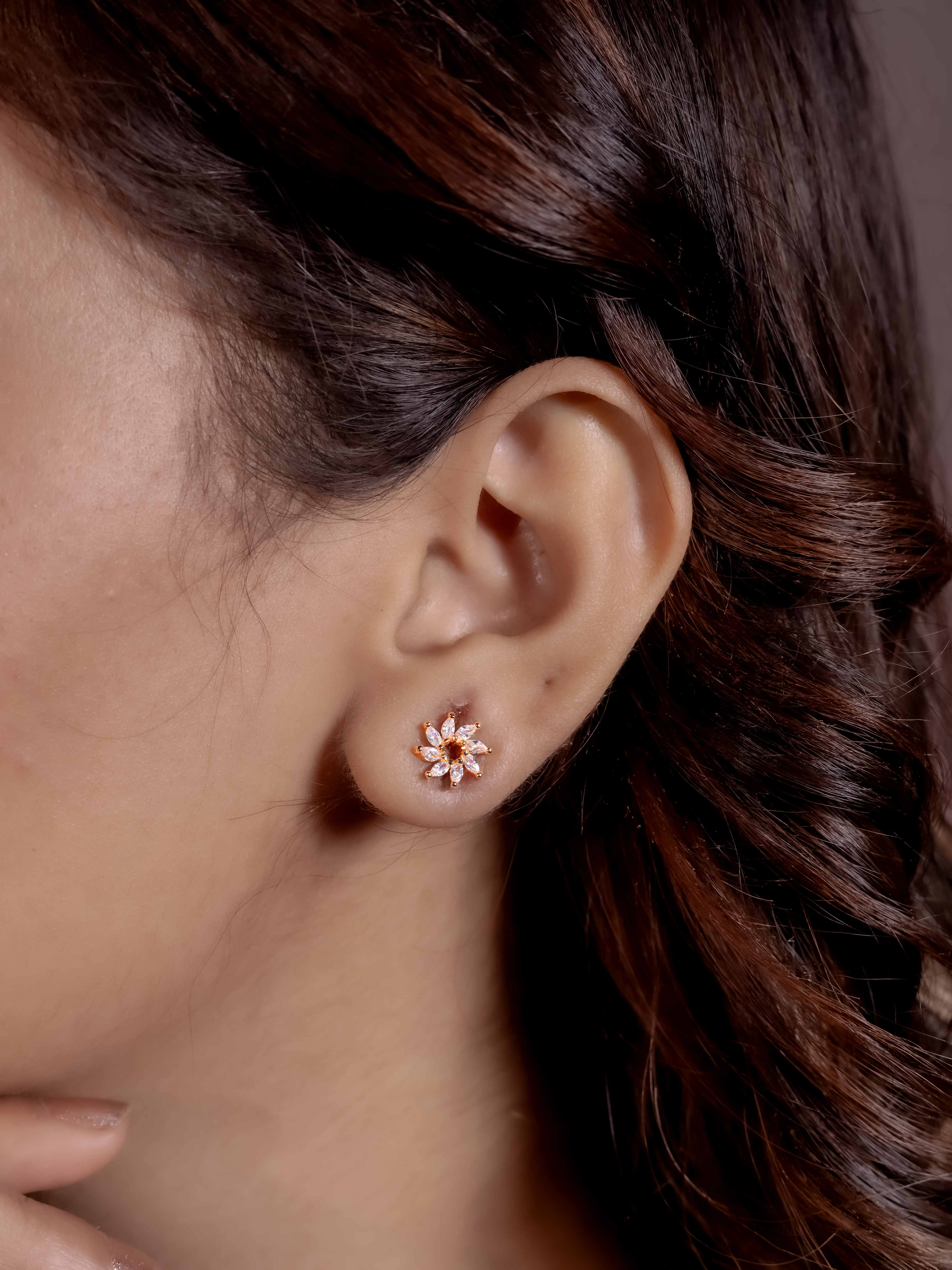 Designer Round Stud Tassel Earrings