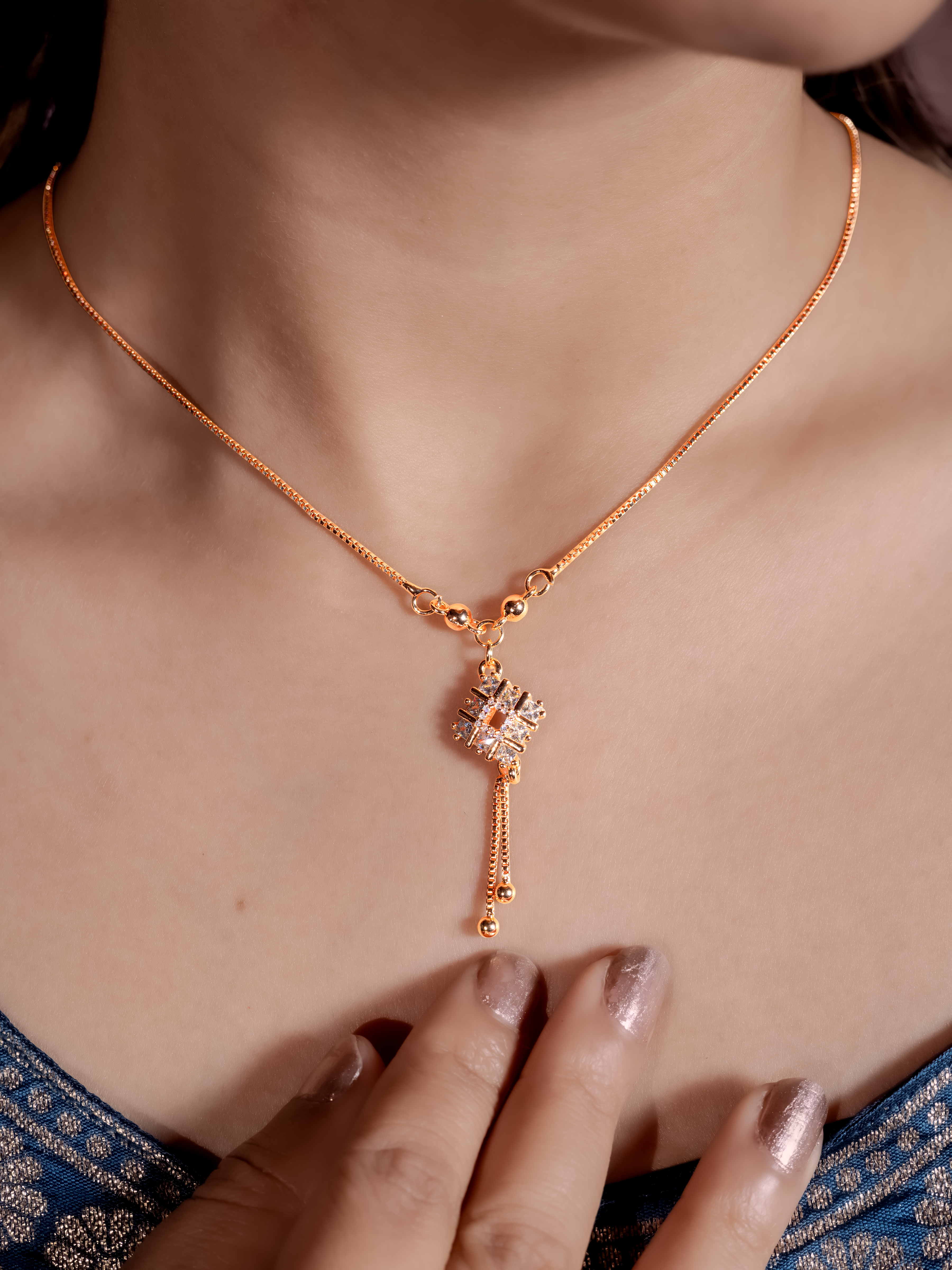 Stylish Ethnic Necklace with Pendant Drop