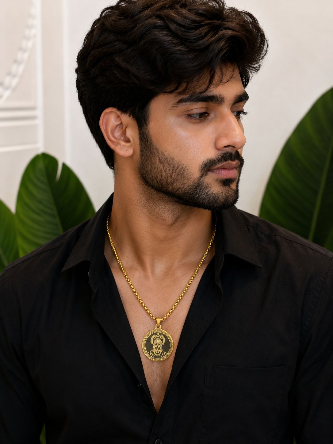 Gold Plated Hanumanji Pendant With Chain