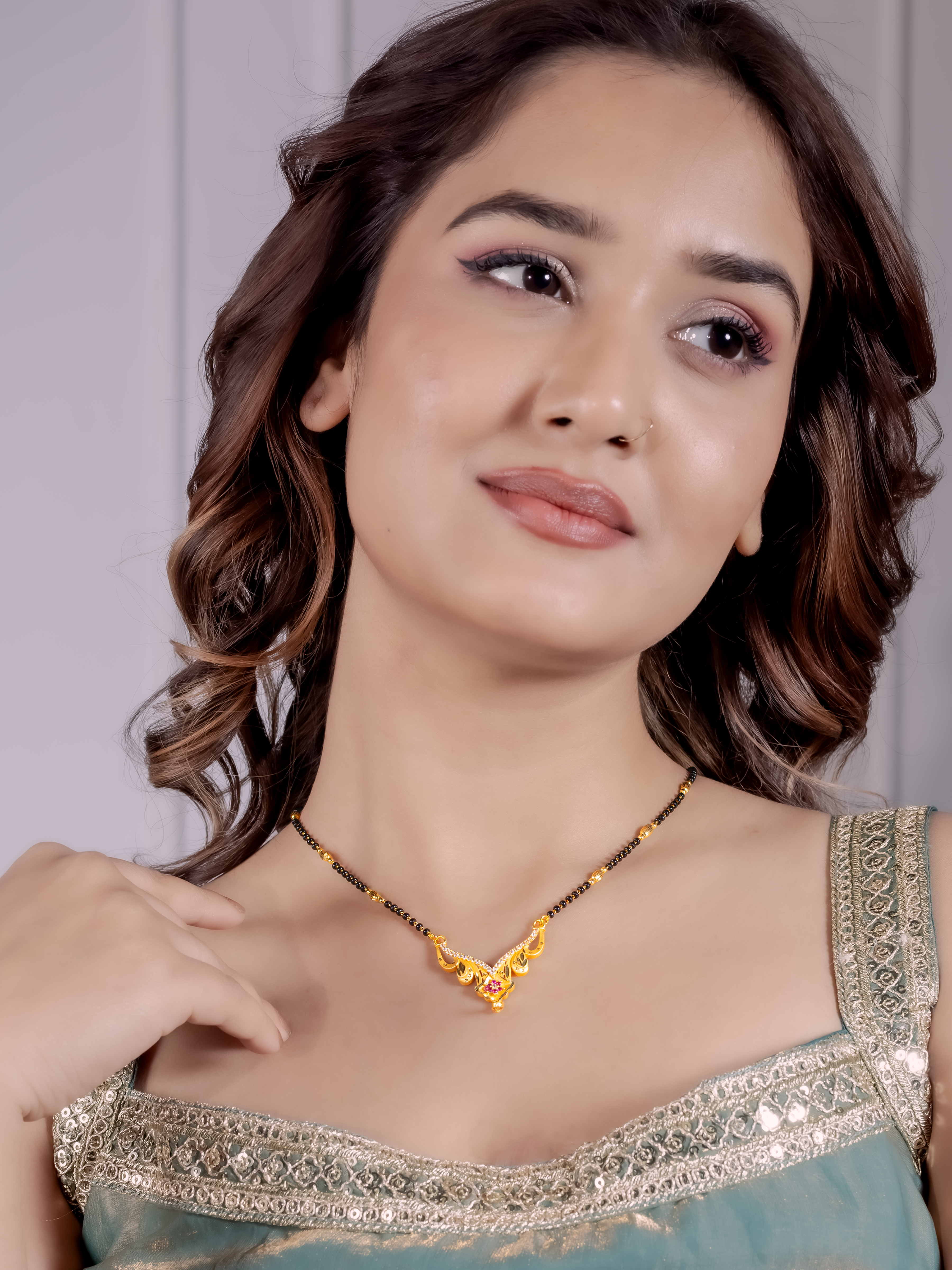 Graceful Gold Mangalsutra with Designer Pendant