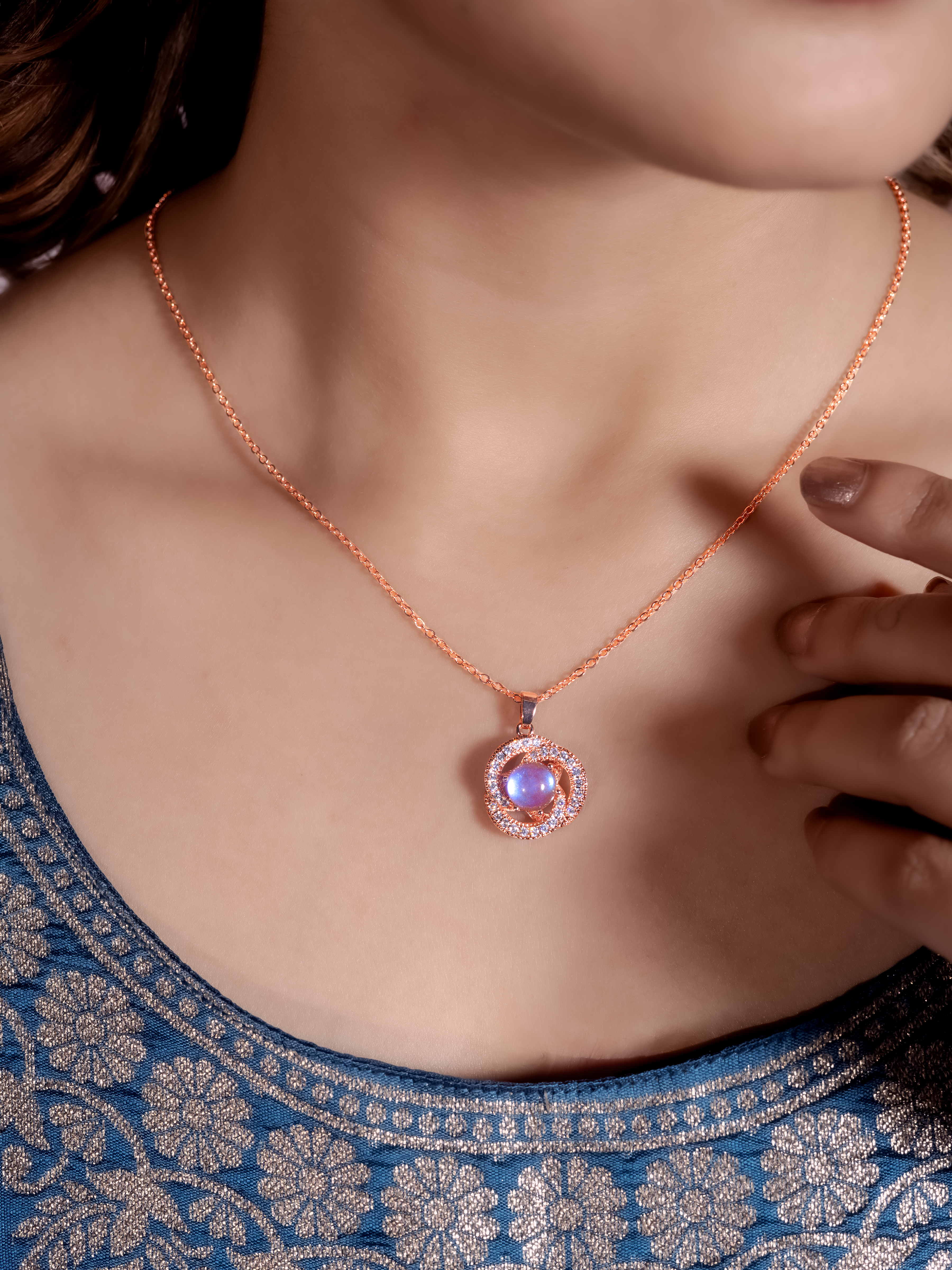 Ethnic Wear Necklace with Detailed Pendant