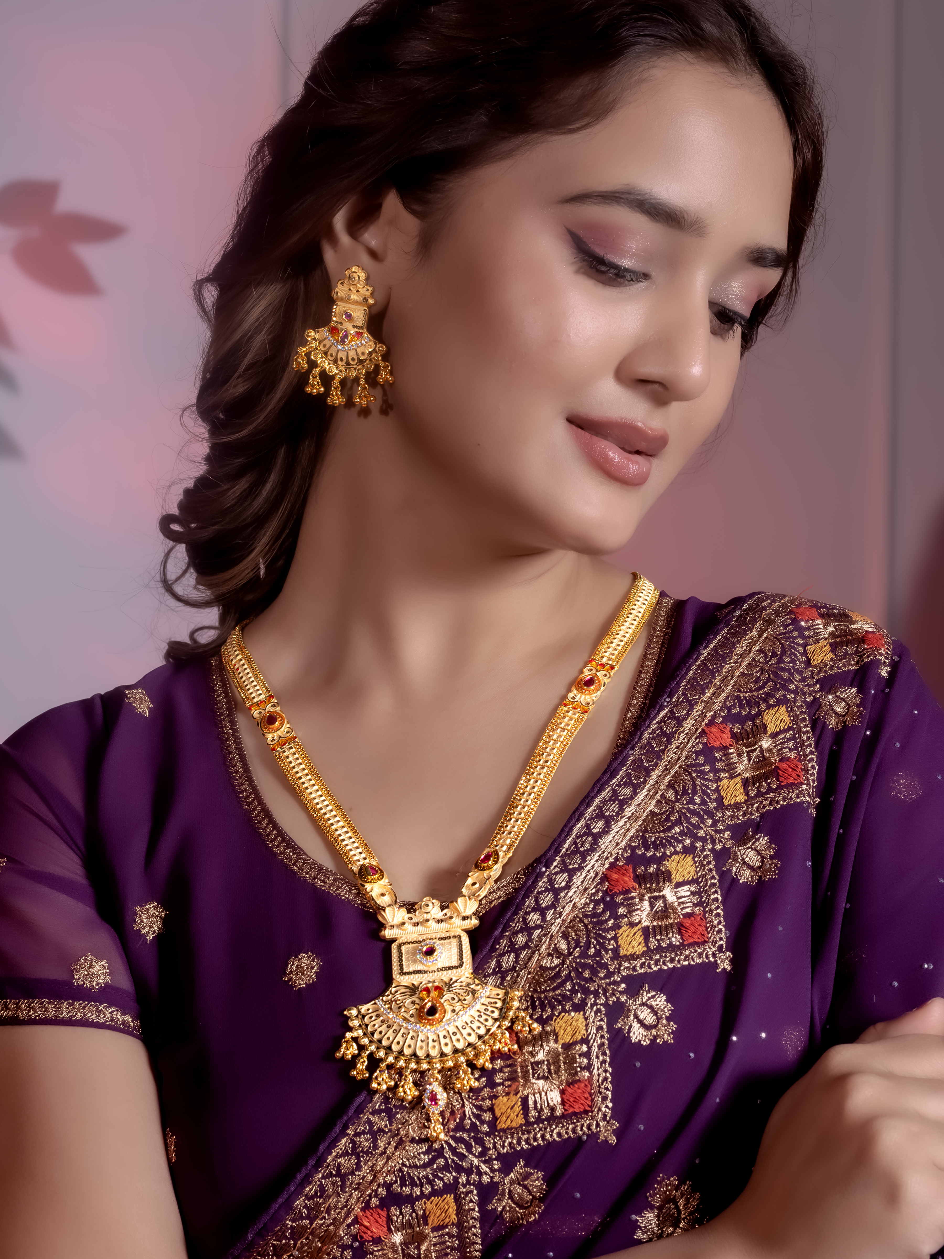 Long Rani Haar With Earrings