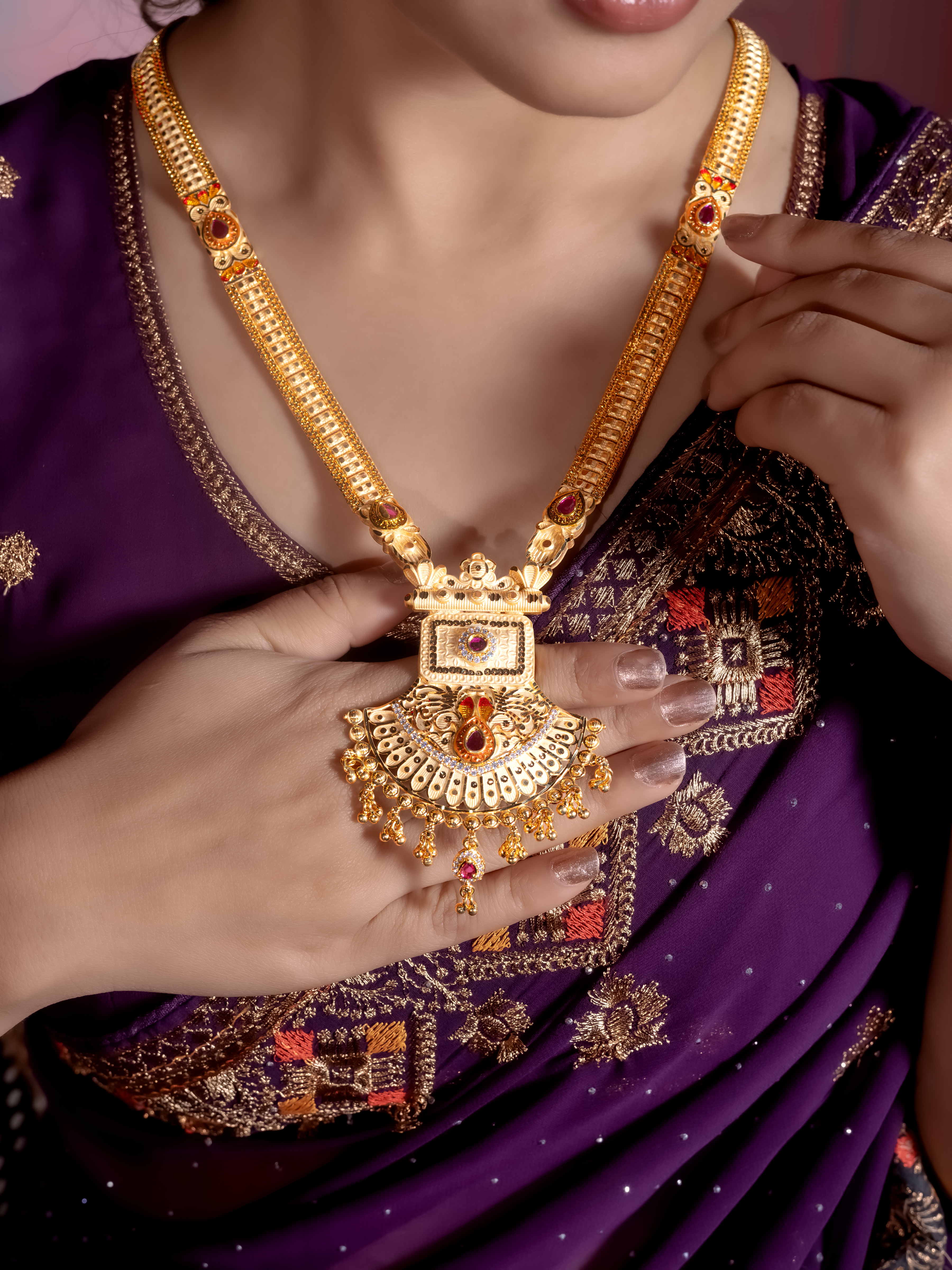 Long Rani Haar With Earrings