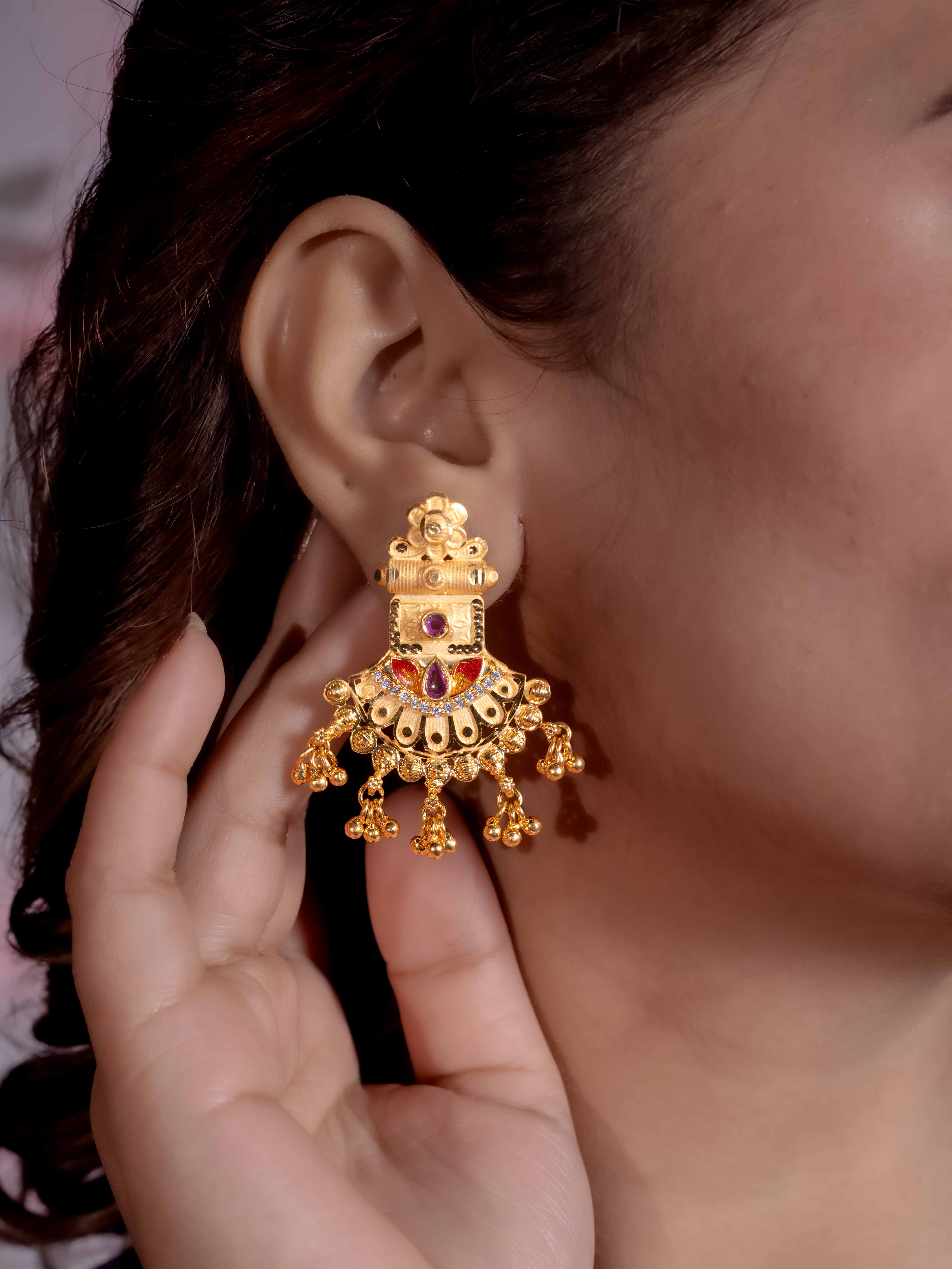 Long Rani Haar With Earrings