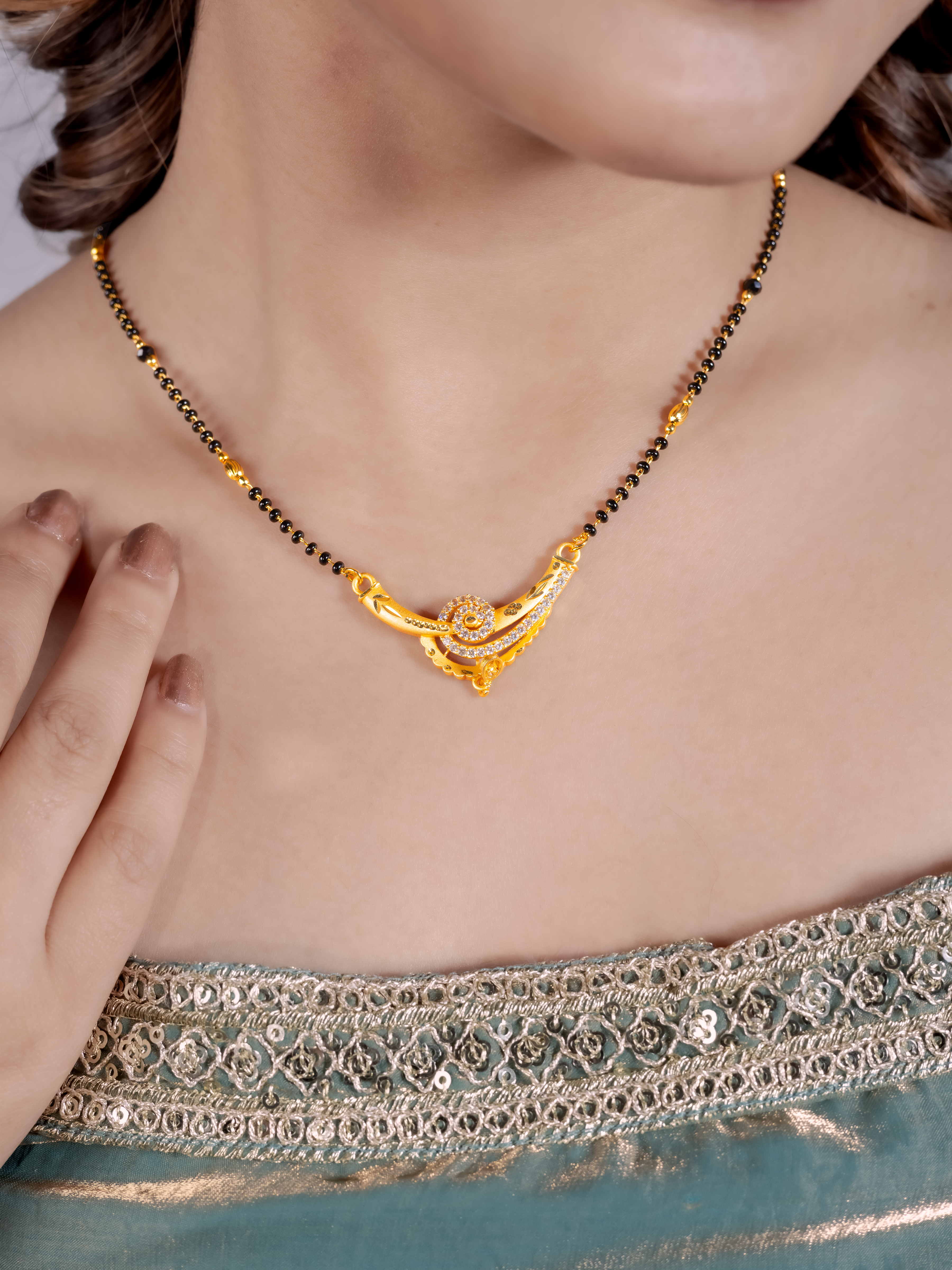 Timeless Mangalsutra with Elegant Gold Pendant