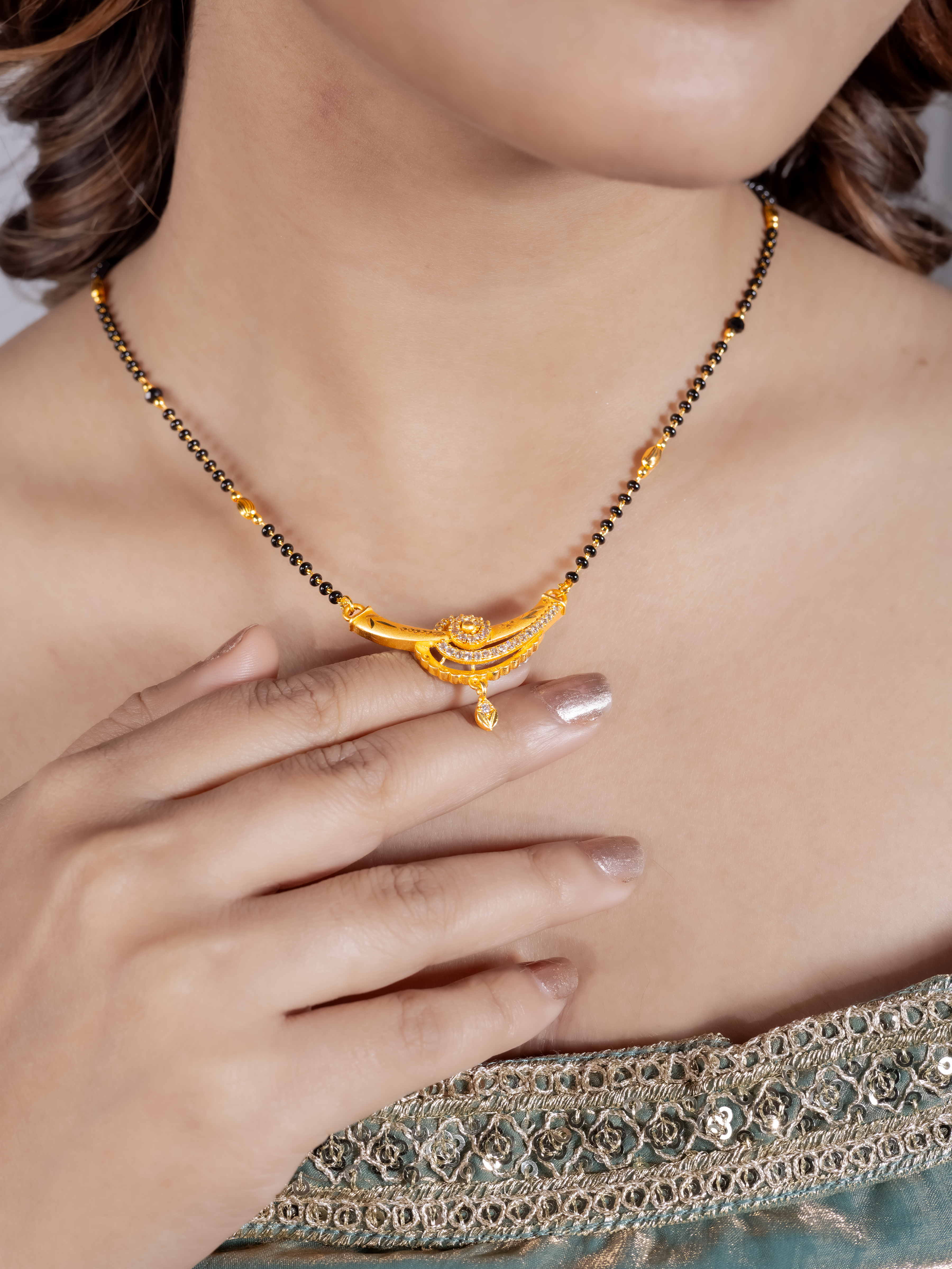 Timeless Mangalsutra with Elegant Gold Pendant