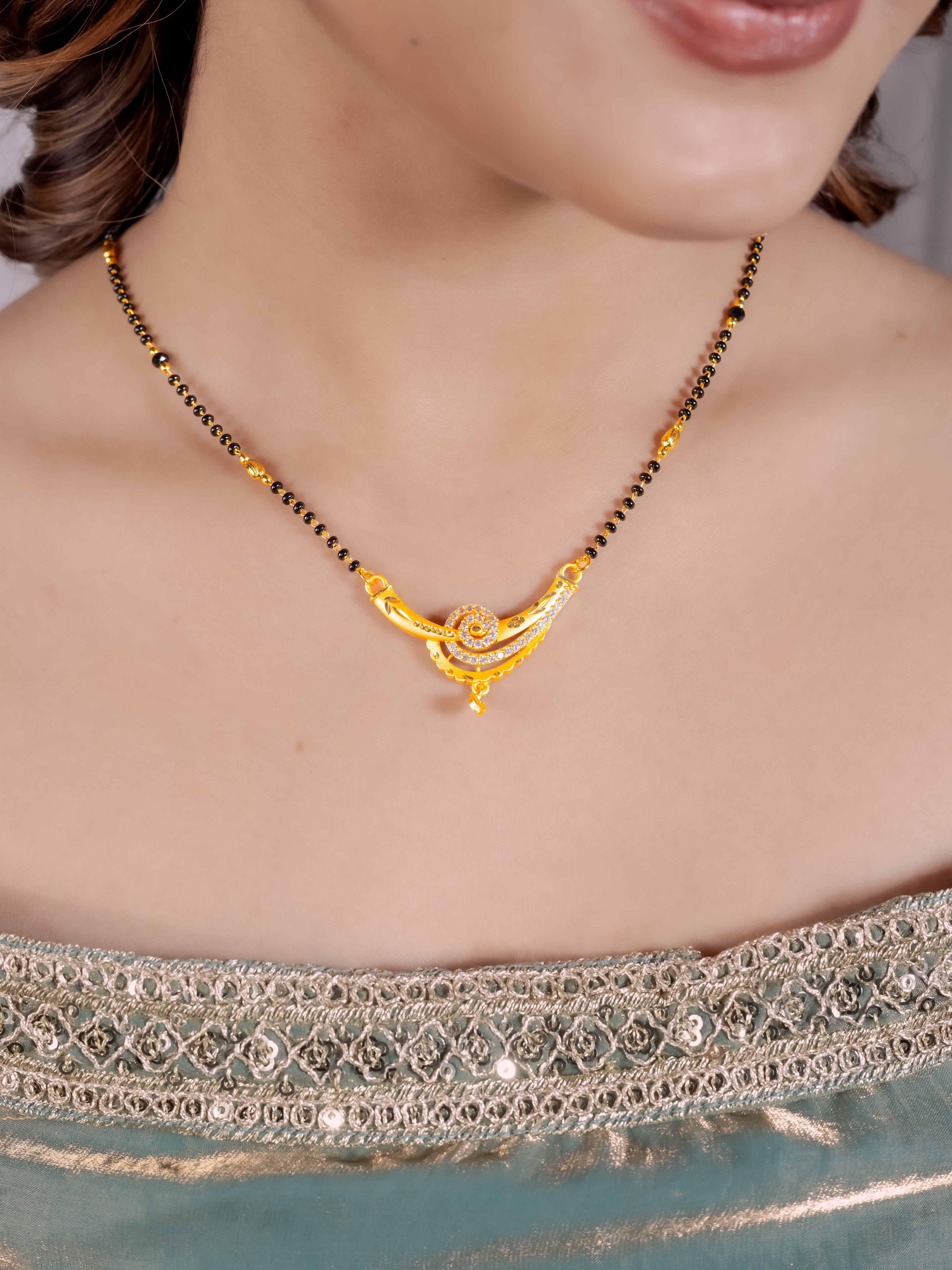 Timeless Mangalsutra with Elegant Gold Pendant