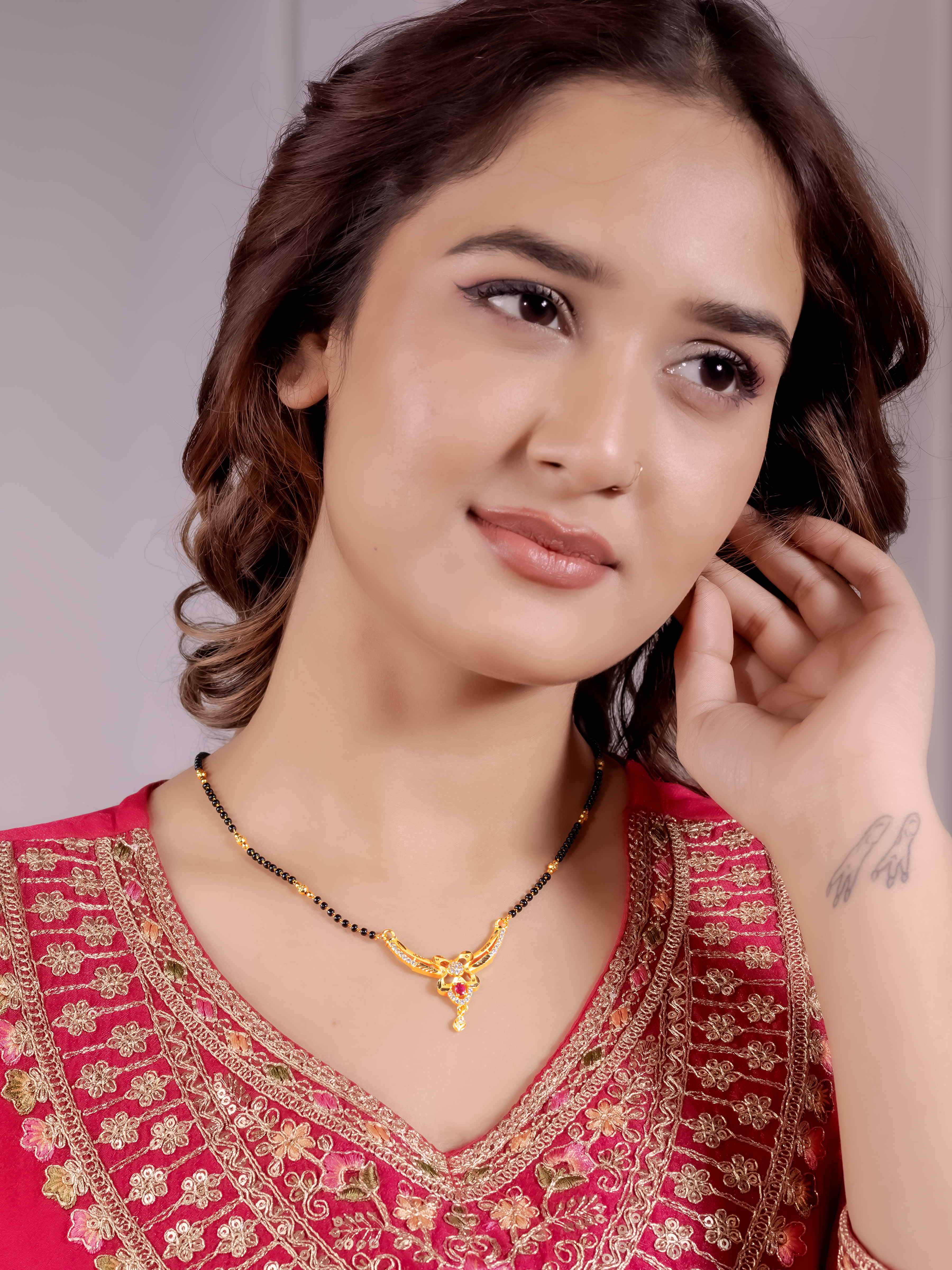 Traditional Black Bead Gold Mangalsutra