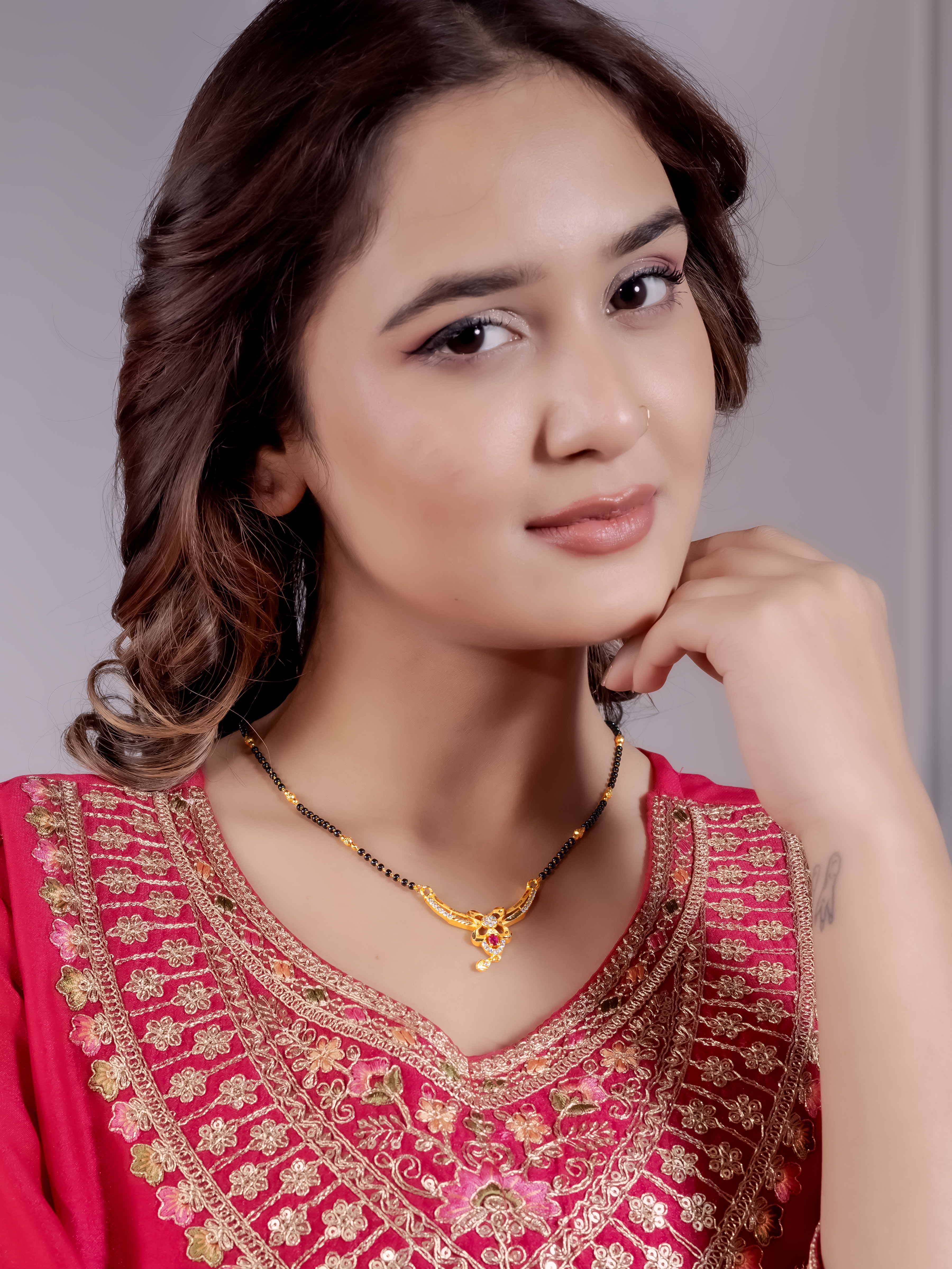 Traditional Black Bead Gold Mangalsutra