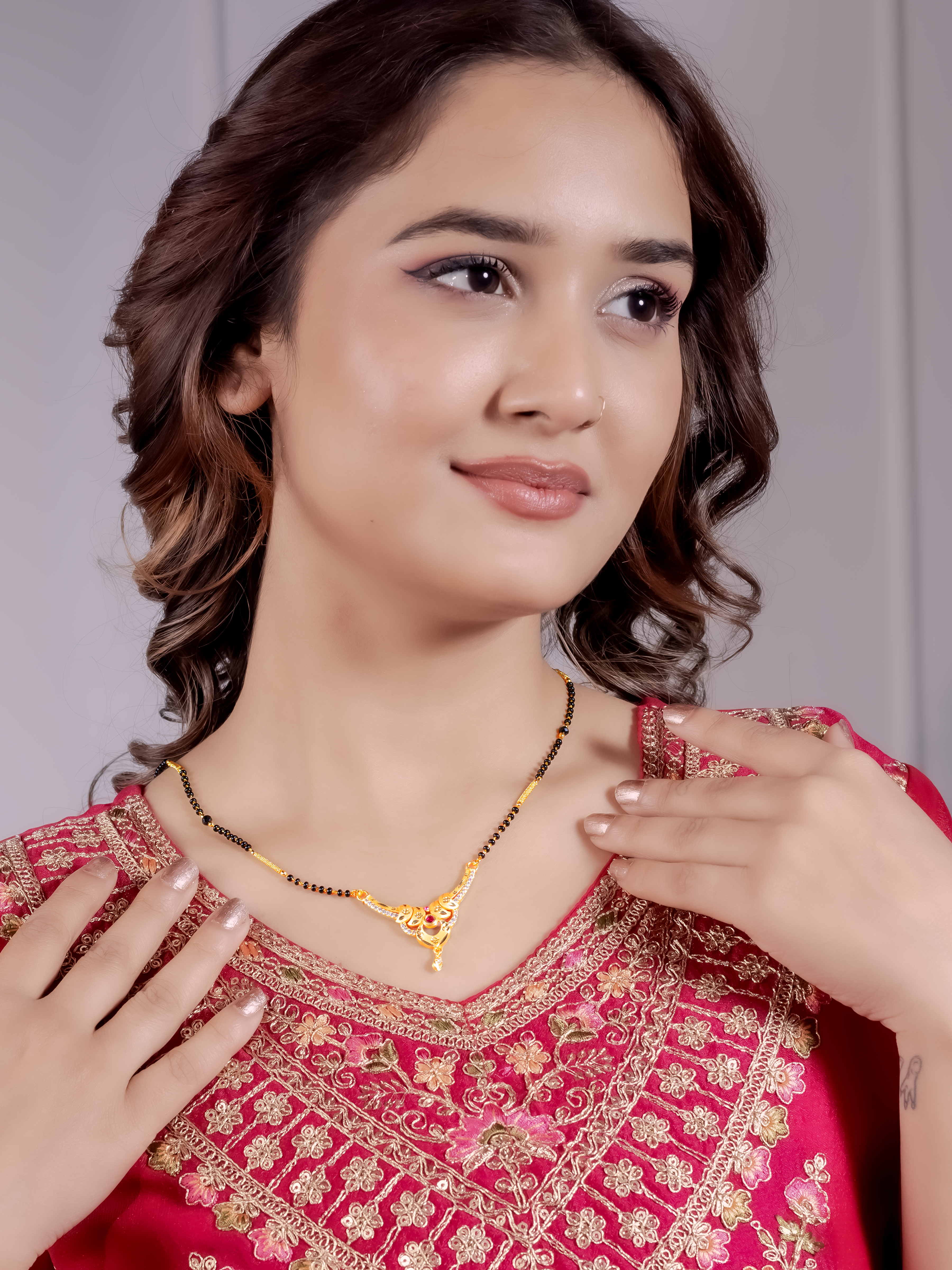 Designer Gold Mangalsutra for Ethnic Wear