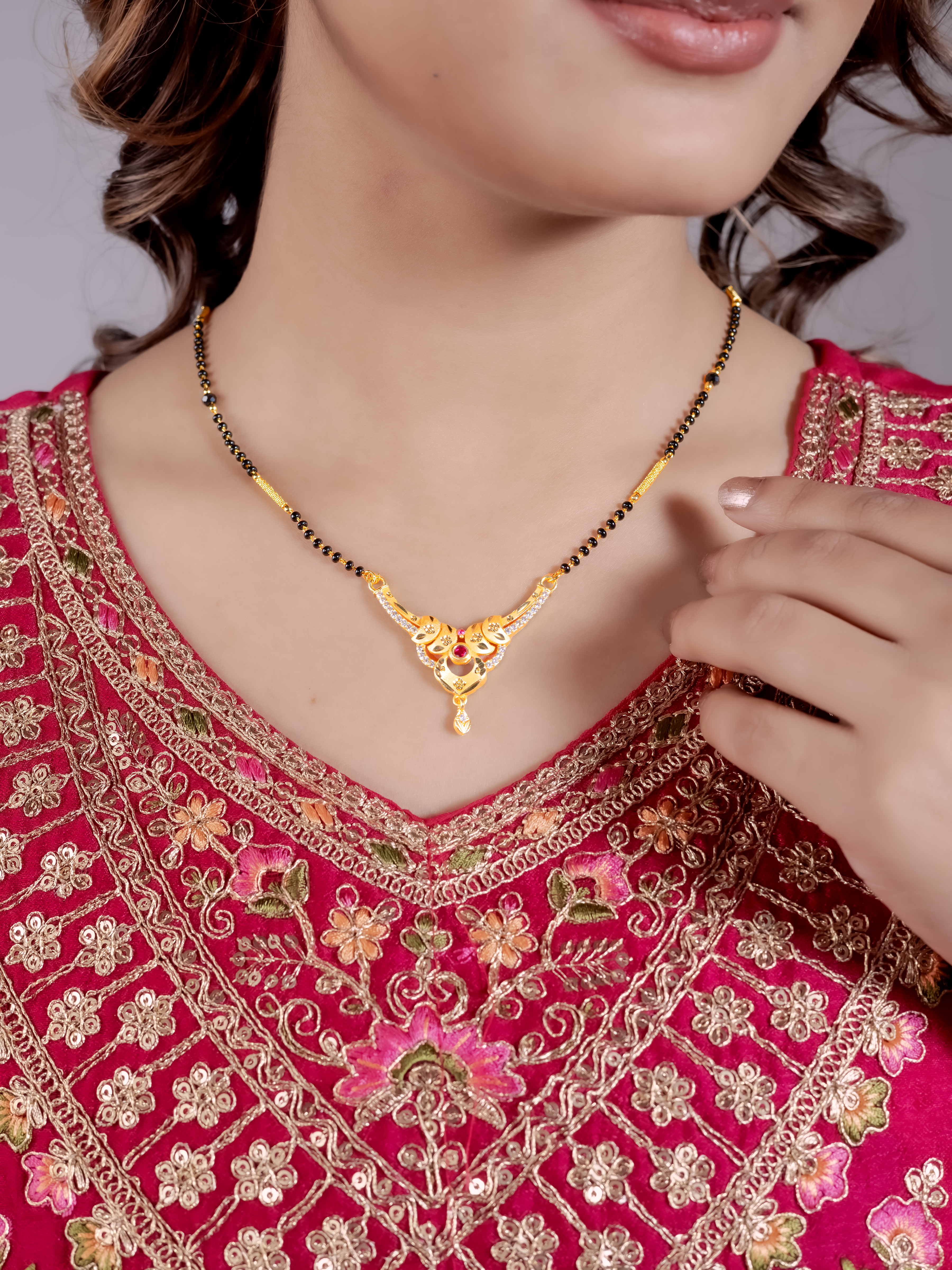 Designer Gold Mangalsutra for Ethnic Wear