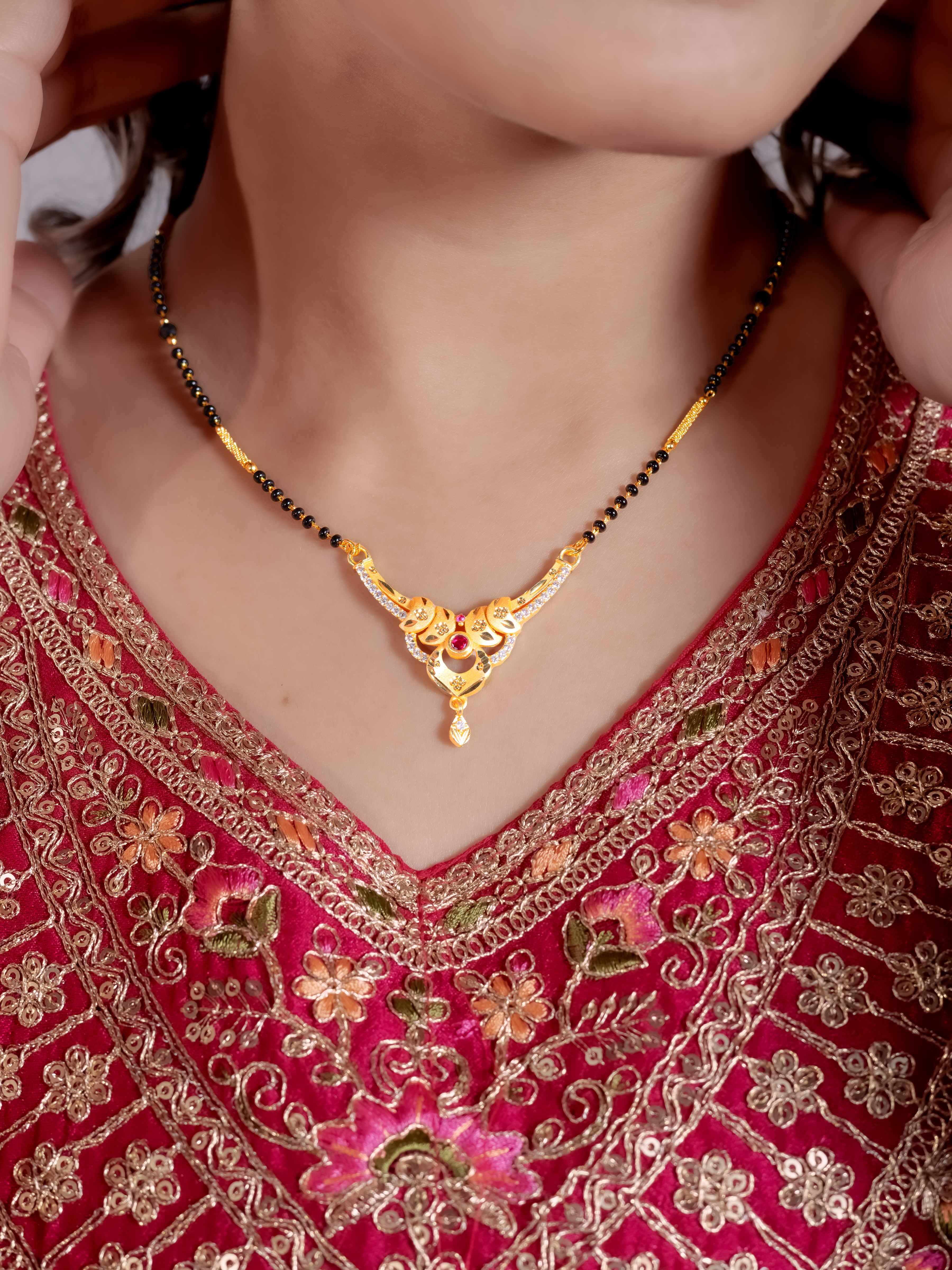 Designer Gold Mangalsutra for Ethnic Wear