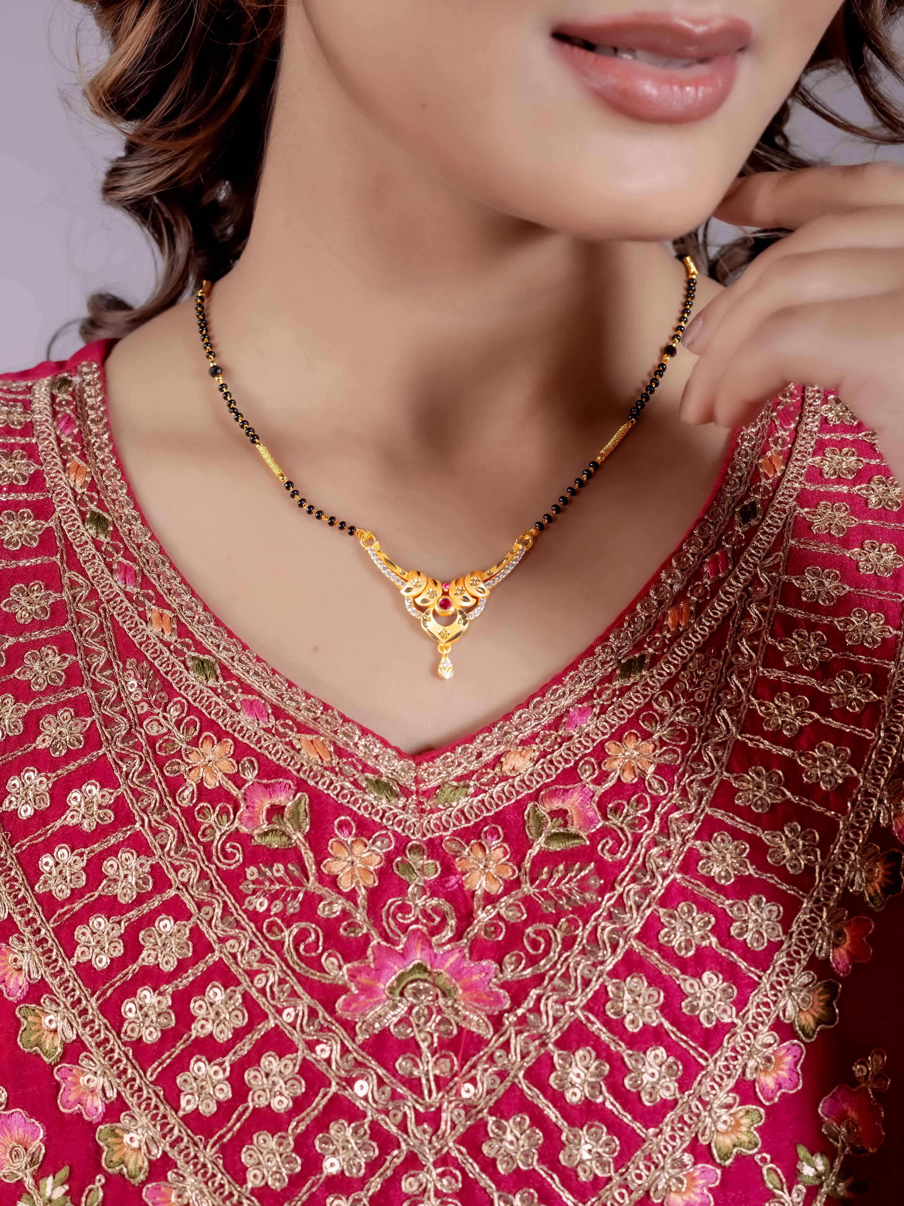 Designer Gold Mangalsutra for Ethnic Wear