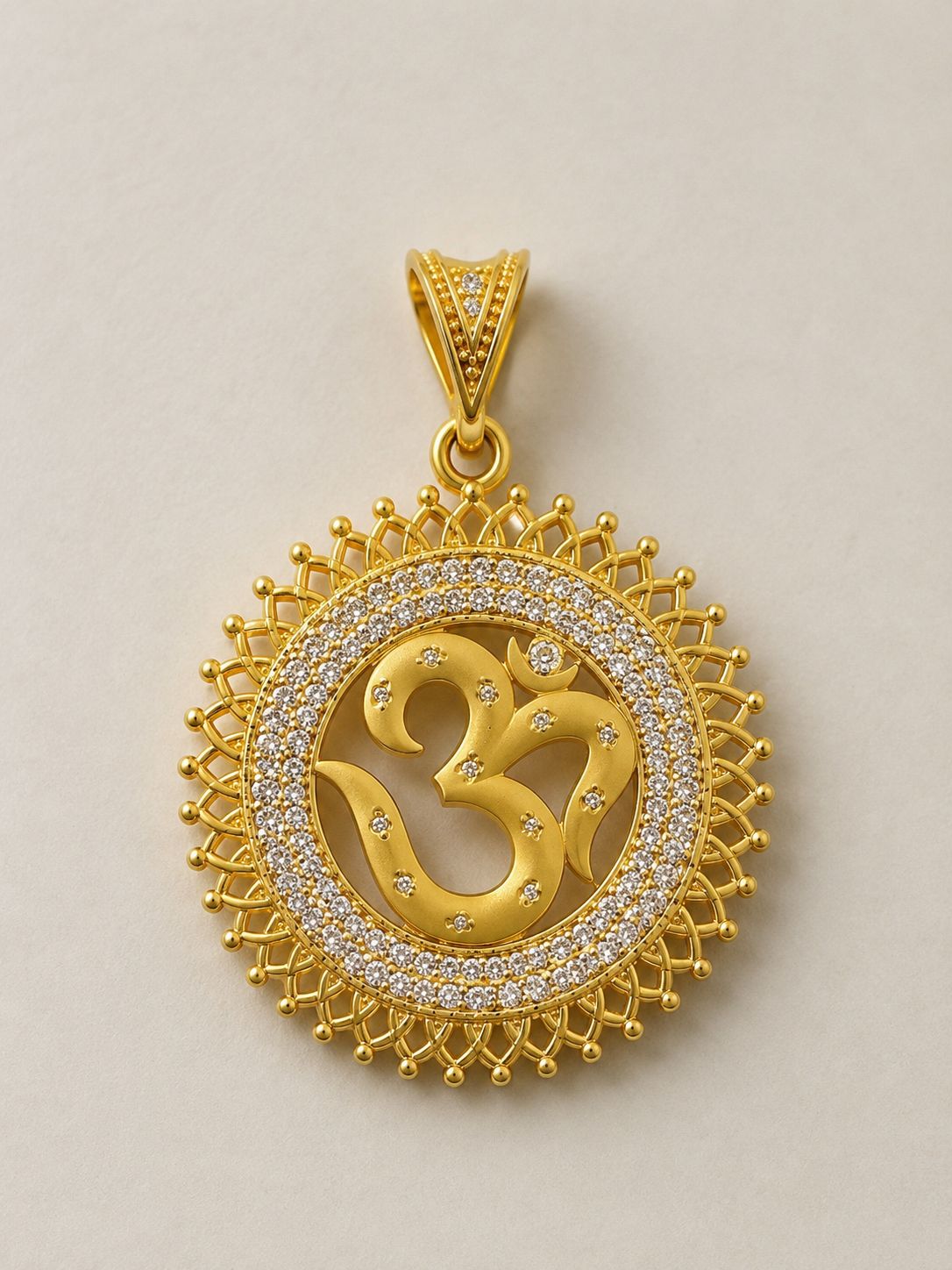 Gold Plated Om Pendal