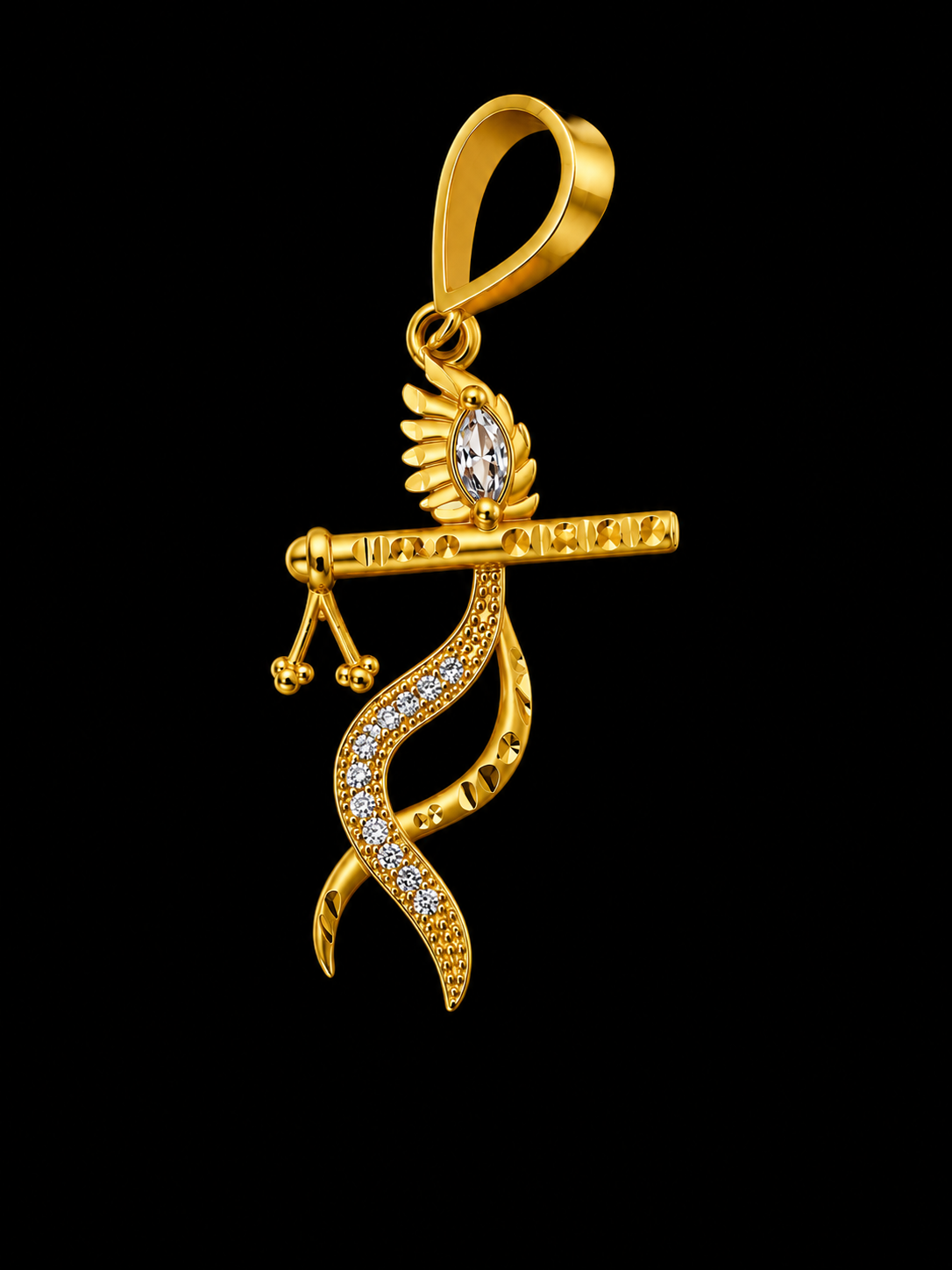 Gold Plated Krishna Pendal
