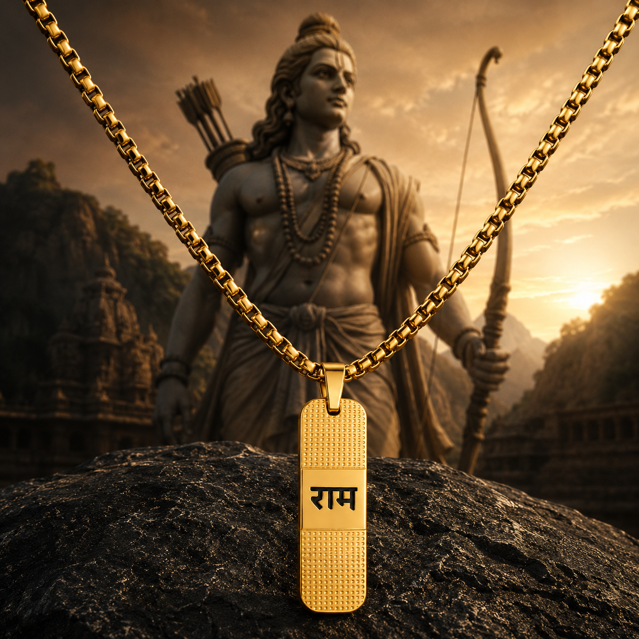 Shree Ram Signature Pendant With Chain