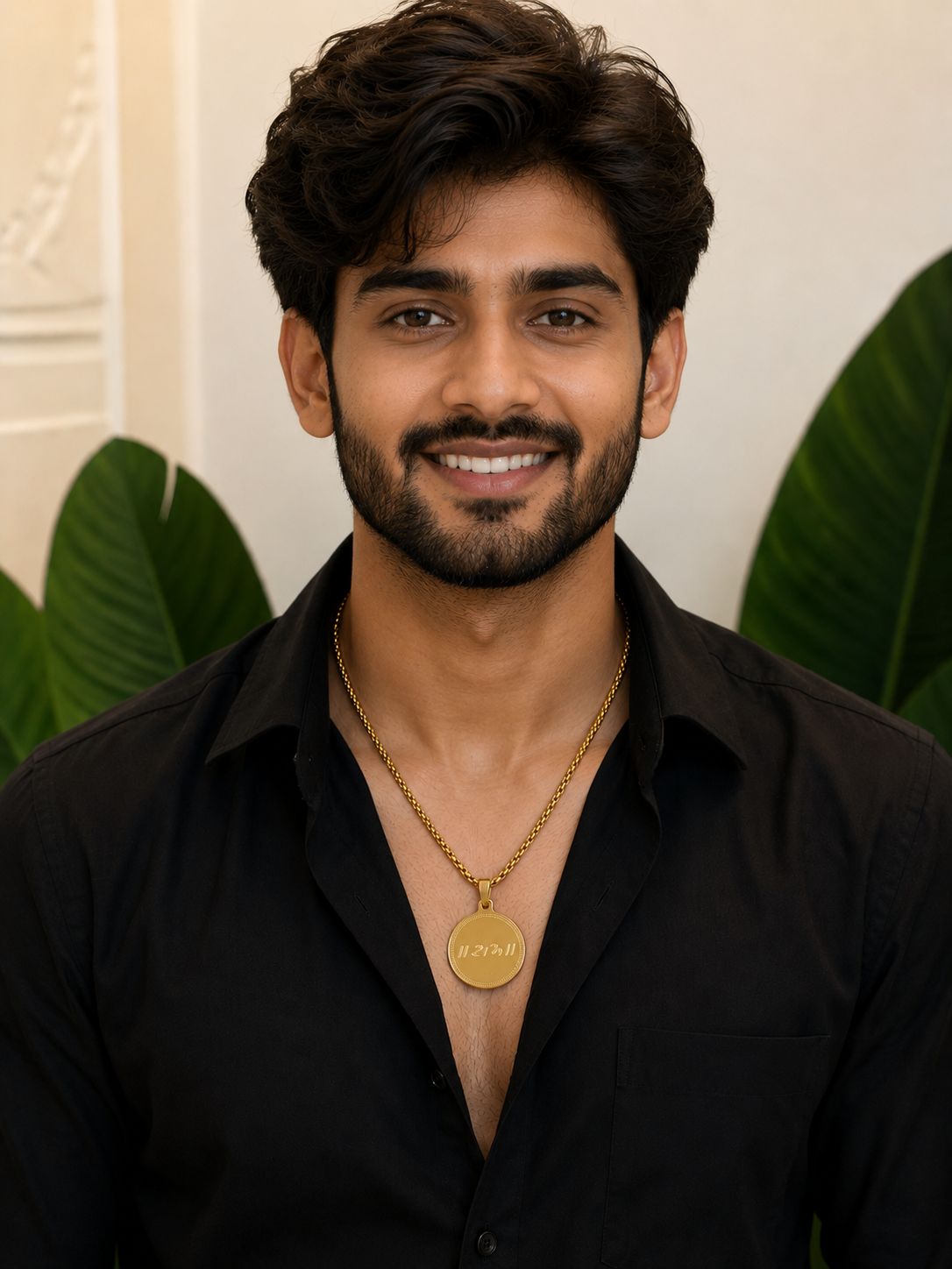 Gold Pleted राम Pendant With Chain